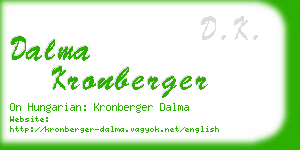 dalma kronberger business card